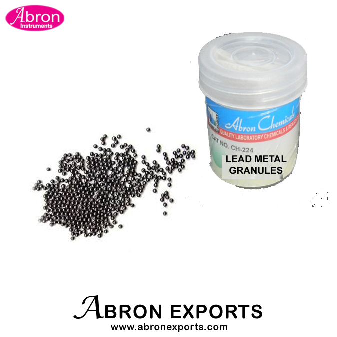 Lead Metal granules balls assorted LR 500gm 250gm 100gm 50gm packing also physics lab laboratory use chemical abron CH-556G5 Lead Metal Granular 